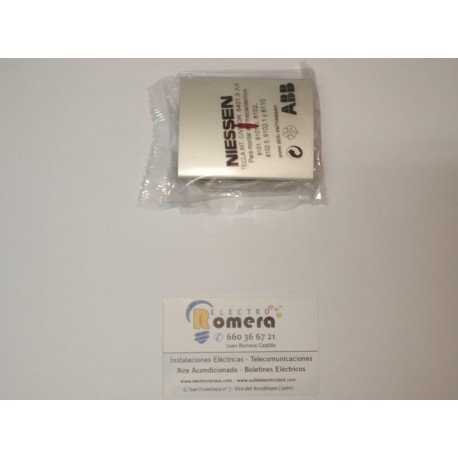 Tecla Interruptor Conmutador con visor Niessen Olas Niquel Cava