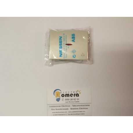 Tecla Pulsador Visor Con Simbolo Timbre Niessen Olas NIquel Cava