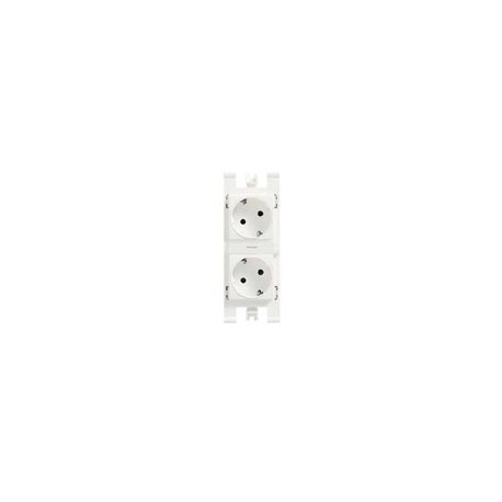 BASE ENCHUFE SCHUKO DOBLE BLANCO NIESSEN