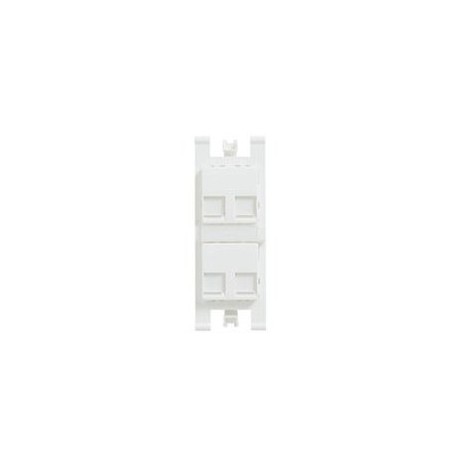SOPORTE CONECTOR INFORMATICO 4 VENTANA BLANCO