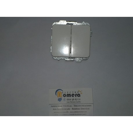 516 23711F BLANCO DOBLE INTERRUPTOR 