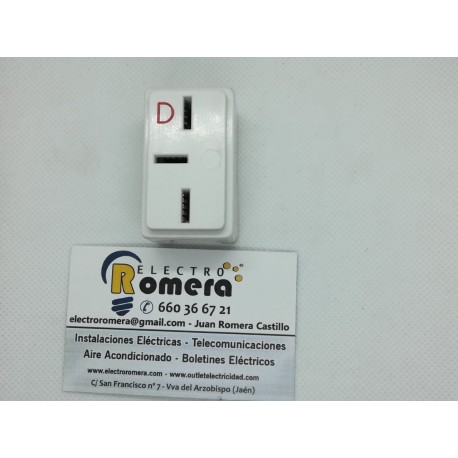 BASE 2P DIFERENCIALES BIPOLARES BLANCO METROPOLIS 16A 380V