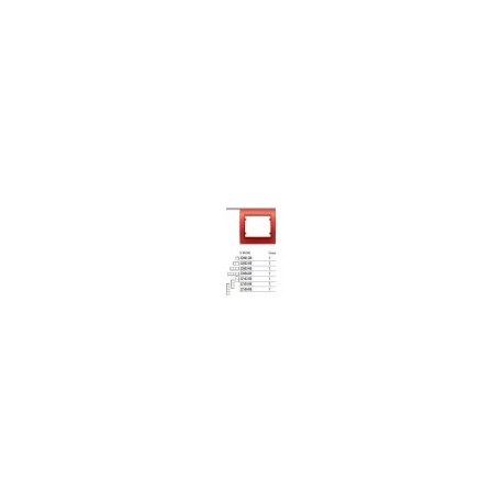 MARCO 2 ELEMENTOS HORIZONTAL METAL ROJO RACING MEGA