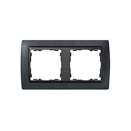 Marco para 2 elementos gris granito interior grafito Simon 82 82824-60