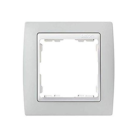 Marco para 1 elemento gris interior blanco Simon 82 82611-33