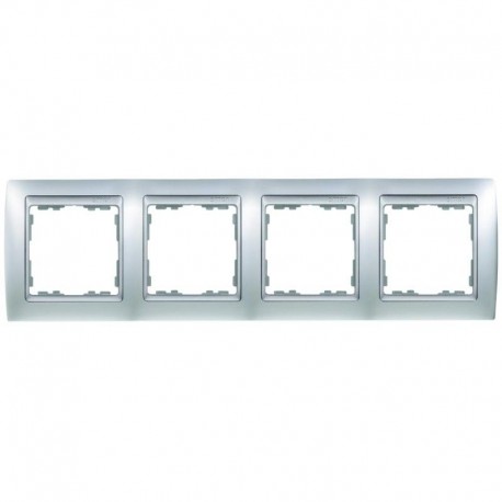 Marco para 4 elementos aluminio mate interior aluminio Simon 82 82944-33