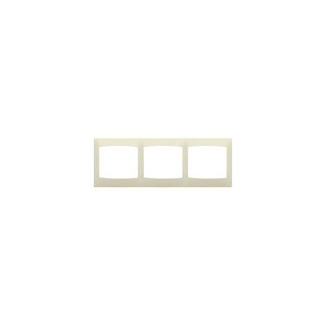 PLACA 3 ELEM.HORIZ.S.CORAL BG SIN EMBELLECEDOR 21003-A BEIGE