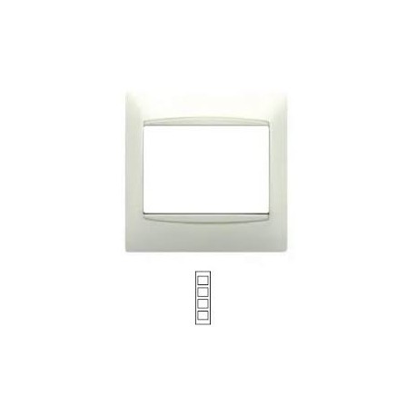 PLACA DE IV ELEMENTOS VERTICAL 21104-A SIN EMBELLECEDOR BEIGE