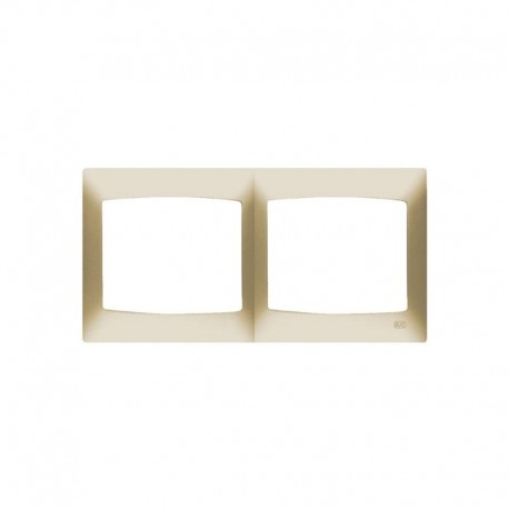 PLACA 2 ELEMEMNTOS HORIZONTAL CORAL DORADO