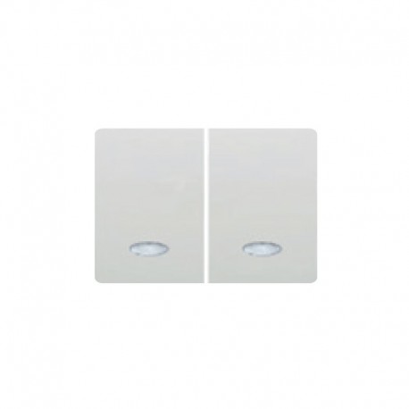 Tecla doble pulsador luminoso BLANCO BJC Coral 21709-L