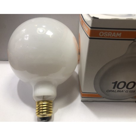 BOMBILLA OPALINA 100W G 125 OSRAM  OPACA E27