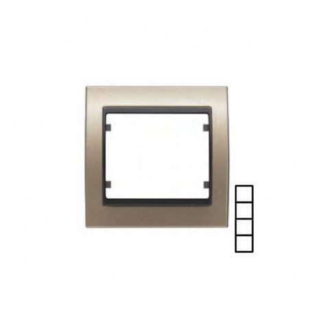 Marco 4 elementos vertical BRONCE NIEBLA COSSO BJC Mega 22104-BNC