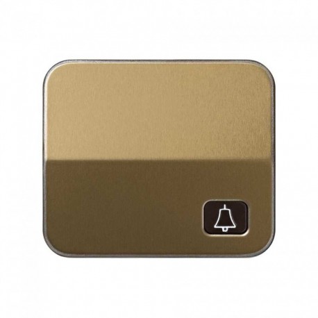 TECLA BRONCE PARA PULSADOR CON DIBUJO CAMPANA SIMON 75 75017-36