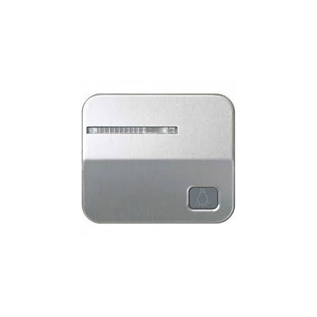 Tecla individual con visor y grabado luz para pulsador aluminio Simon 75 75016-33