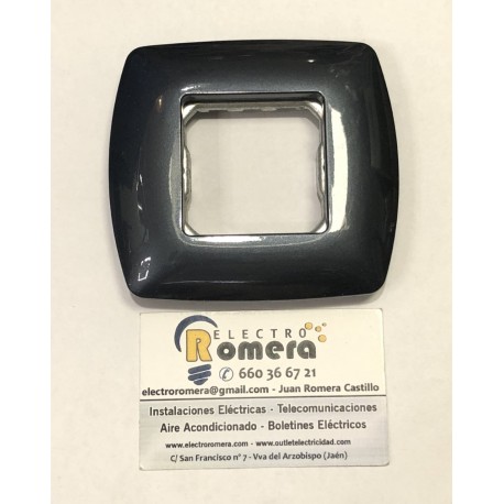 PLACA 2 MECAN. ESTRECHOS CON BASTIDOR ANTRACITA 16211-AN