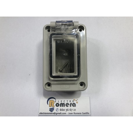 PLACA 3 MECANISMOS GRIS