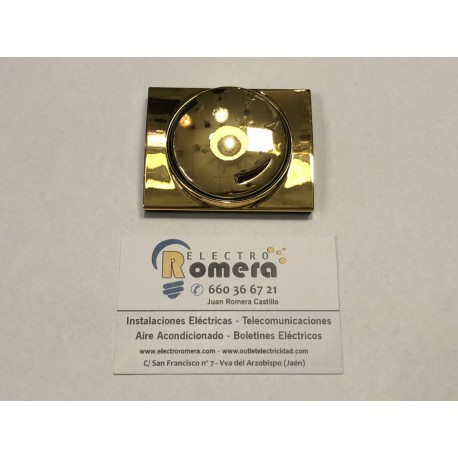 Tapa+boton regulador de intensidad oro 84602 OR