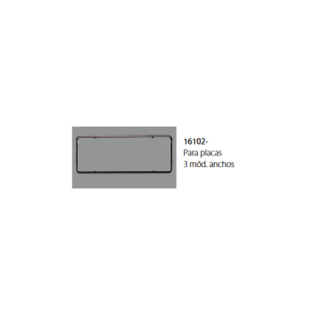 EMBELLECEDOR PLACA 1 ELEMENTO NEGRO CARBON BJC SOL TEIDE 16100-NC