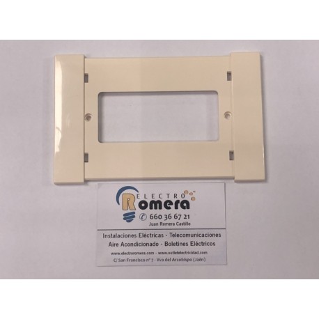 PLACA RECTANGULAR PARA 1 ELEMENTO BLANCO