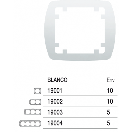 MARCO BLANCO I ELEMENTO HORIZONTAL - VERTICAL