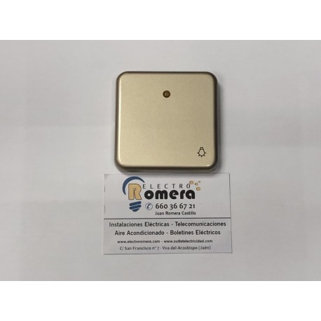 TECLA PULSADOR LUZ DORADO CON DIFUSOR BJC IBIZA 10717-DRL