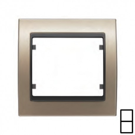 Marco 2 Elementos Vertical Bronce Niebla Cosso Bjc Mega 22102-bnc