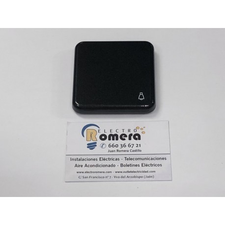 TECLA PULSADOR TIMBRE NEGRO MATE BJC IBIZA 10716-NM