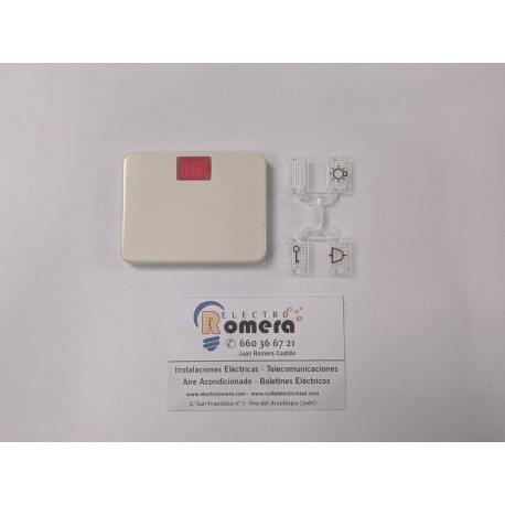 TECLA CON VISOR LUZ TIMBRE LLAVE BERKER MODUL MB 141512
