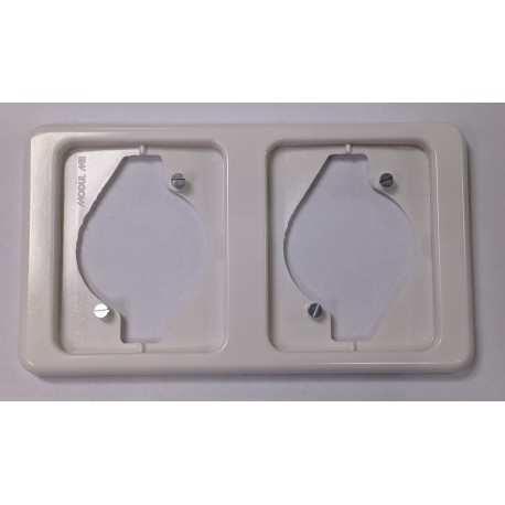 PLACA DE 2 ELEMENTOS HORIZONTAL BLANCO BERKER MODUL MC 132369