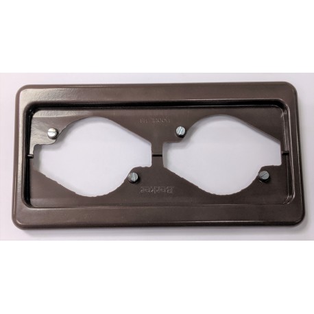 PLACA DE 2 ELEMENTOS VERTICAL MARRÓN BERKER MODUL MB 136303