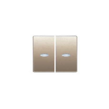 JUEGO TECLAS DOBLE INTERRUPTOR / CONMUTADOR BRONCE NIEBLA BJC MEGA 22709-BNL