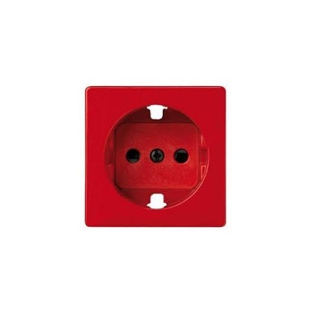 TAPA DE ENCHUFE SHUKO CON TIERRA DE COLOR ROJO SM180