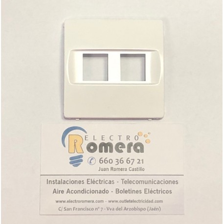 TAPA TOMA TELEFONO DOBLE BLANCO POLAR SM-180 EUNEA 70994.18
