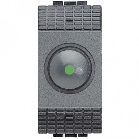 DIMMER CON CONMUTADOR L4402 60/500W BTICINO LIVING COLOR ANTRACITA