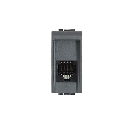 CONECTOR TELEFÓNICO RJ11 L4262/11 BTICINO LIVING COLOR ANTRACITA