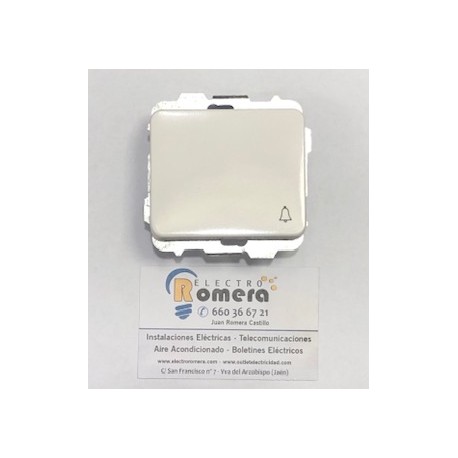 PULSADOR SIMBOLO CAMPANA BLANCO 10A 250V S/G 237 / 6CF SINTRA 585766