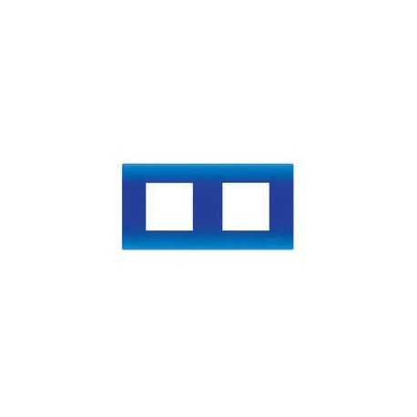 PLACA / MARCO 2 ELEMENTOS  COLOR AZUL JELY BTICINO LIGHT N4802/2BJ
