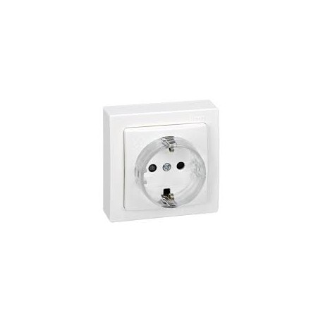 Tapa con dispositivo de seguridad para la base de enchufe schuko blanco Simon 73 Lof