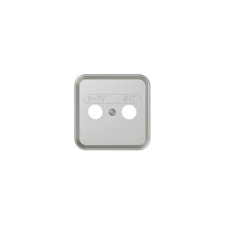 PLACA TOMA R-TV SAT ALUMINIO