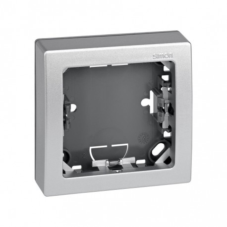 Marco con base para 1 elemento aluminio Simon 73 Loft 75*75 73610-63