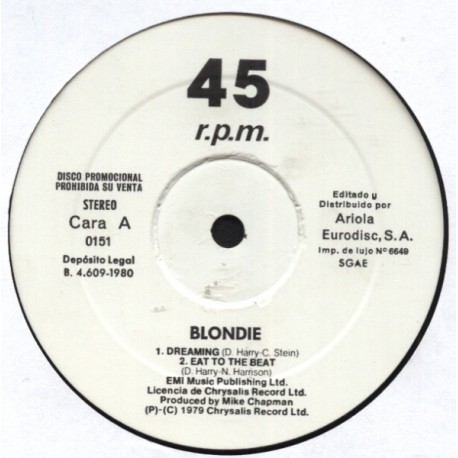 Blondie / Amii Stewart ‎– Dreaming / Eat To The Beat / Jealousy / He's A Burglar
