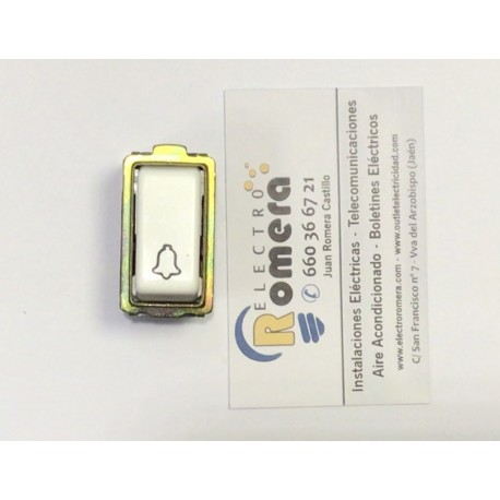 Tecla ancha blanca pulsador timbre