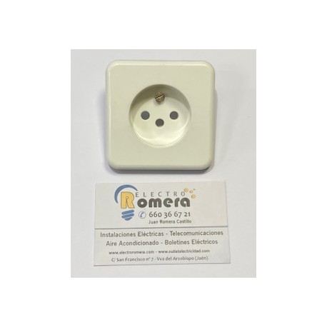 TAPA BLANCA PARA Base 2P + T (TT francés) 10071 BJC IBIZA