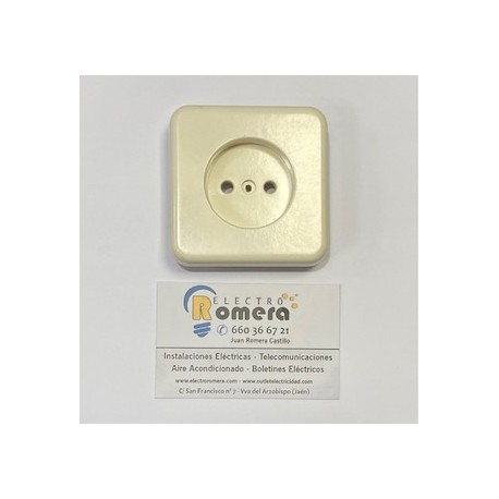 Tapa con dispositivo de seguridad MARFIL Base 2P normal 10731-A BJC IBIZA