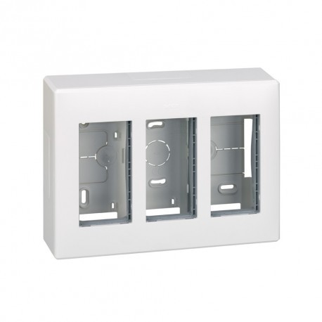 CAJA PARED SUPERFICIE 3 MOD. DOBLES BLANCO  SIMON 500 CIMA 51000003-030