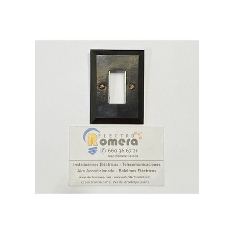 PLACA 1 ELEMENTO MARRON NIESSEN 400 REF.421