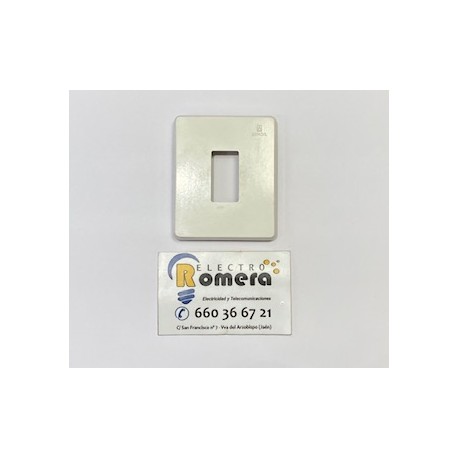 PLACA 1 ELEMENTO BLANCO SIMON 24  24649-1B