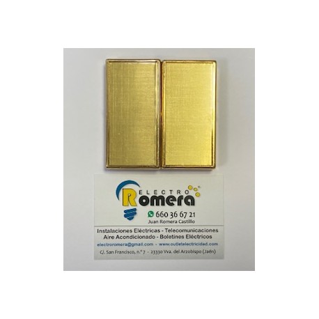 TECLA DOBLE EUNEA SERIE SEGRE COLOR ORO 47350