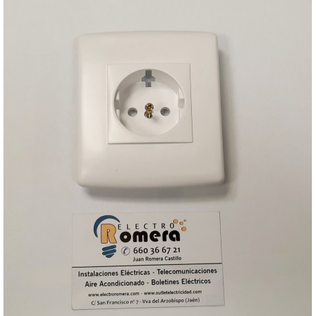 Tecla ancha blanca pulsador timbre
