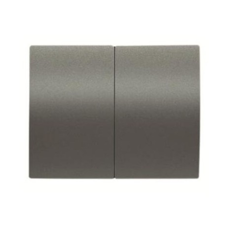 Tecla doble interruptor Niessen 8411 ap acero perla olas